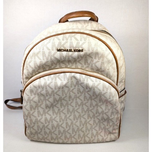 Michael Kors Backpack READ Signature‎ Leather White Cream Beige main image 13